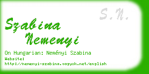 szabina nemenyi business card